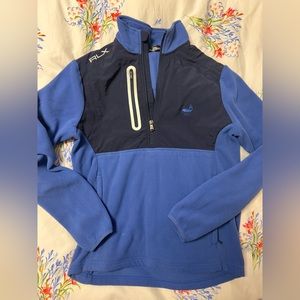 RLX Ralph Lauren fleece 1/4 zip pullover S blue Maidstone Club East Hampton NY